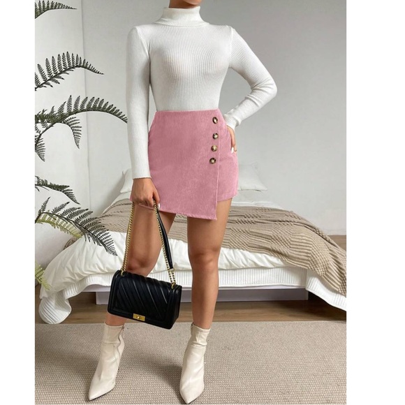 Button Detail Wrap Skort ❤️ - Picture 3 of 4